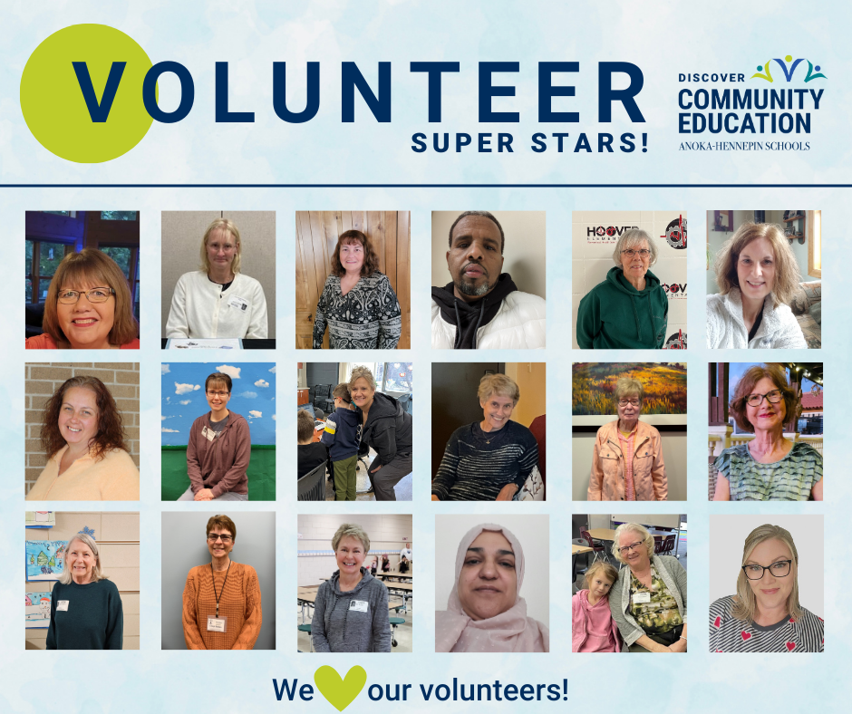 Graphic of volunteer photos